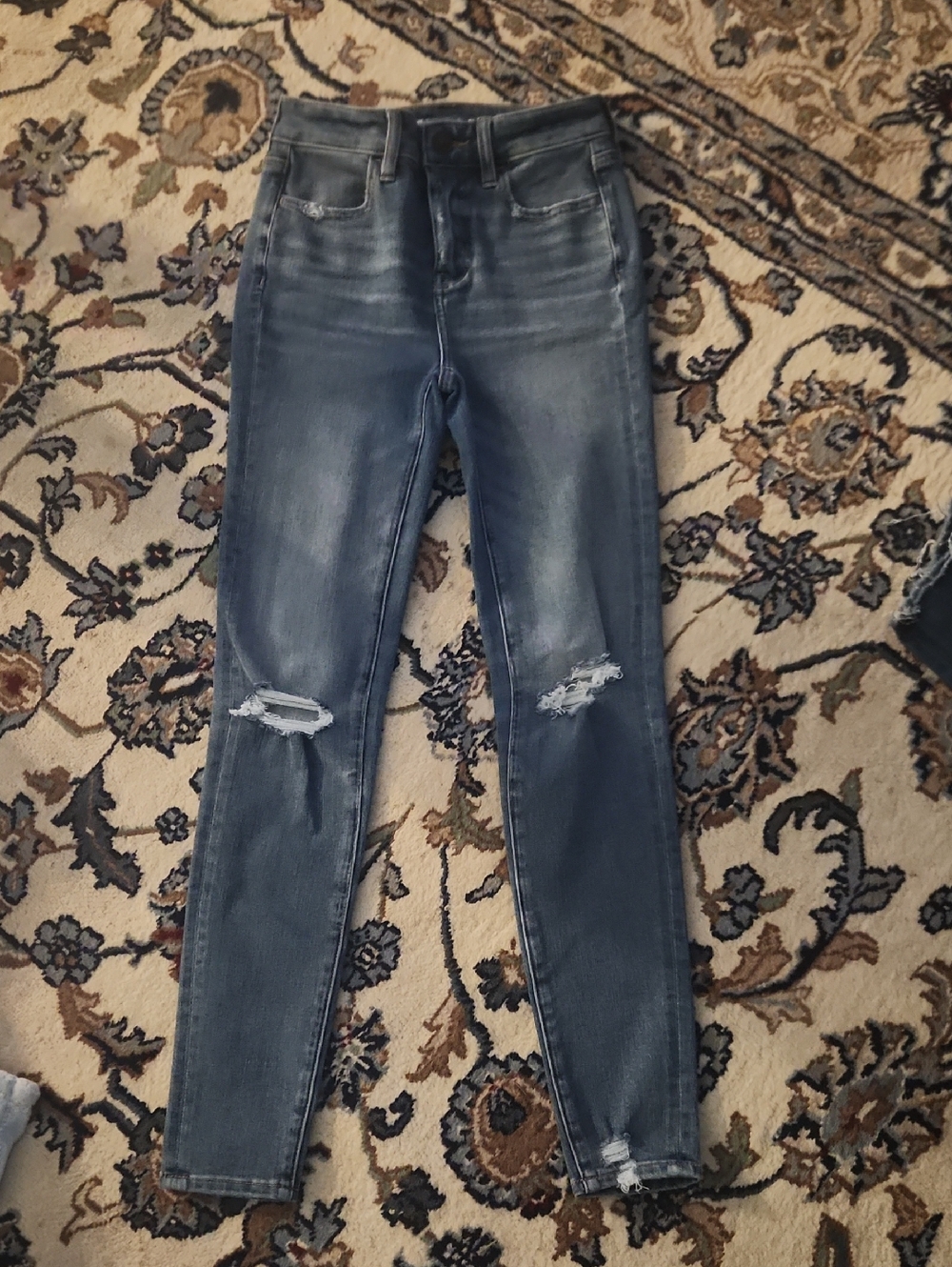 High-Rise Distressed Blue Women’s Jeans